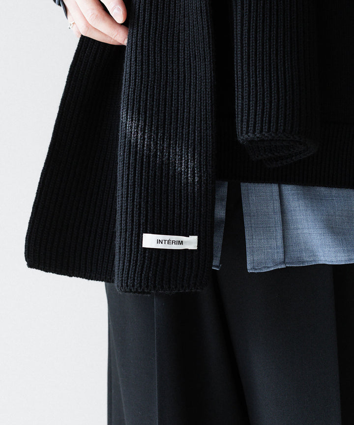 INTÉRIM インテリム LIMITED HAND FRAMED LONG MUFFLERのBLACK 公式通販サイトsession福岡セレクトショップ