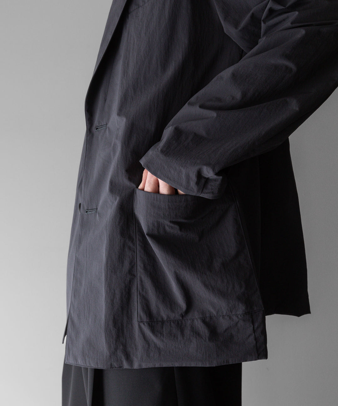 【stein】ssstein シュタインのWINDPROOF NYLON EASY JACKETのDARK GREY KHAKI 公式通販サイトsession福岡セレクトショップ