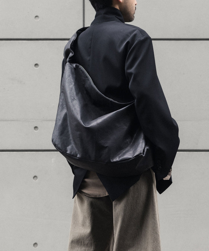ssstein(シュタイン)のGOAT LEATHER SHIRRING HANDLE SHOULDER BAG - BLACKの公式通販サイトsession福岡セレクトショップ