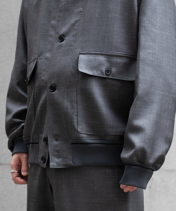 INTÉRIM(インテリム)のHYPER BIG VIRGIN WOOL SILK MOHAIR SUITING RIBBED JACKET - M.GRAY 公式通販サイトsession福岡セレクトショップ
