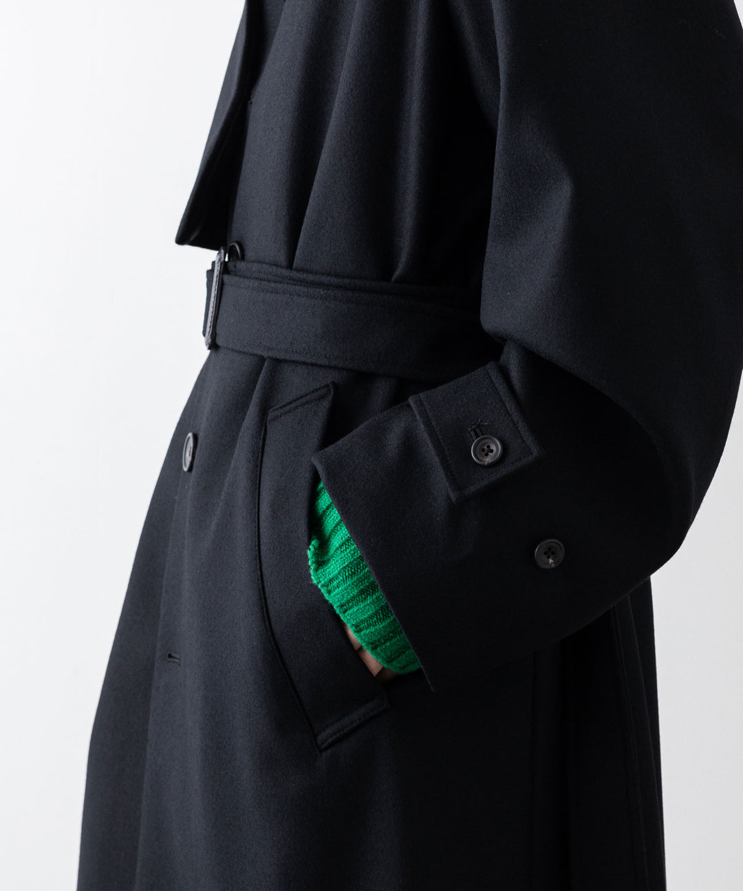 stein シュタイン 23aw LAY CHESTER COAT - BLACK sessionセッション福岡セレクトショップ 公式通販サイト