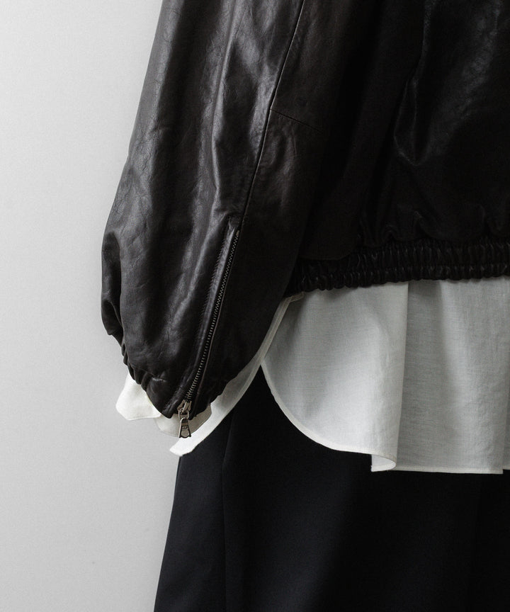 ssstein(シュタイン)のMOUTON COLLAR CALF ZIP JACKET - DARK BROWNの公式通販サイトsession福岡セレクトショップ