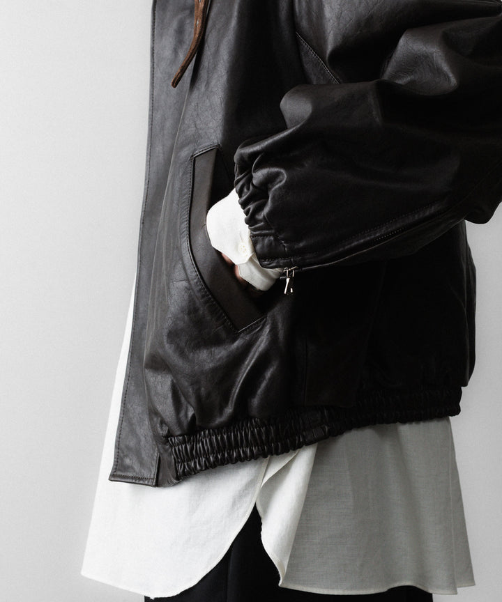 ssstein(シュタイン)のMOUTON COLLAR CALF ZIP JACKET - DARK BROWNの公式通販サイトsession福岡セレクトショップ