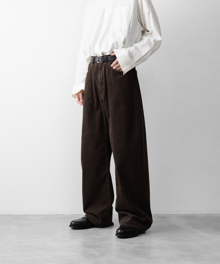 ssstein(シュタイン)のVINTAGE CORDUROY ROUND PANTS - BROWNの公式通販サイトsession福岡セレクトショップ