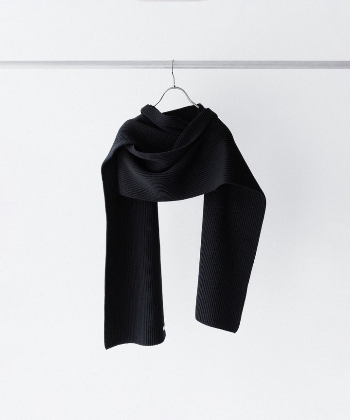 INTÉRIM インテリム LIMITED HAND FRAMED LONG MUFFLERのBLACK 公式通販サイトsession福岡セレクトショップ