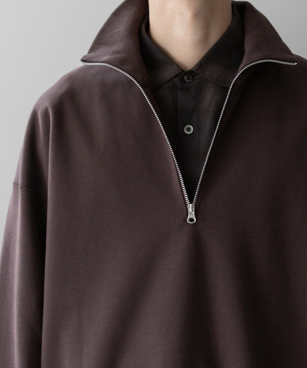 KANEMASA PHIL. カネマサフィル 23AW EXCLUSIVE - 36G SUPER FINE GAUGE HALF ZIP PULLOVER - BROWN sessionセッション福岡セレクトショップ公式通販サイト