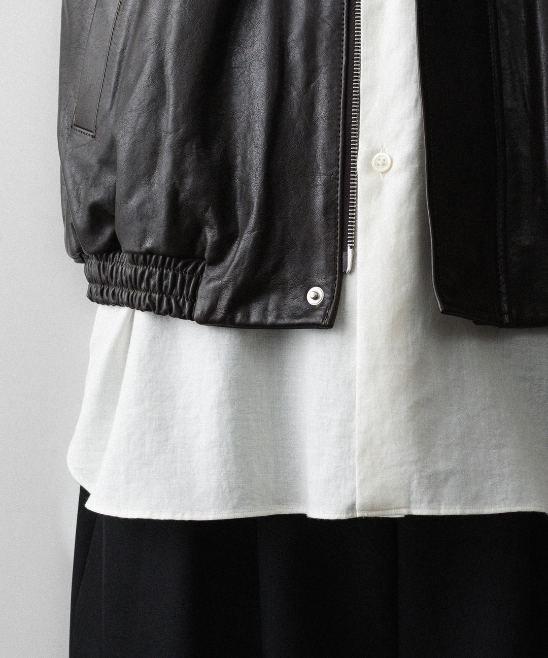 ssstein(シュタイン)のMOUTON COLLAR CALF ZIP JACKET - DARK BROWNの公式通販サイトsession福岡セレクトショップ