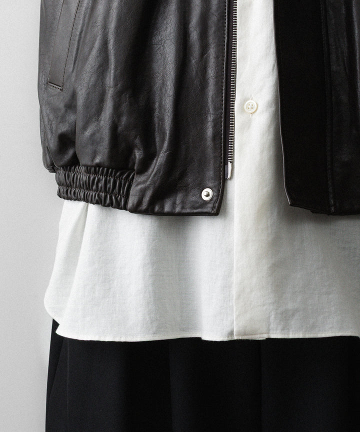 ssstein(シュタイン)のMOUTON COLLAR CALF ZIP JACKET - DARK BROWNの公式通販サイトsession福岡セレクトショップ