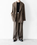 画像をギャラリービューアに読み込む, ssstein(シュタイン)のEASY LONG WIDE TROUSERS (2/90 WOOL GABARDINE) - DARK BEIGEの公式通販サイトsession福岡セレクトショップ
