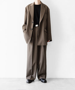 ssstein / シュタイン】EASY LONG WIDE TROUSERS (2/90 WOOL GABARDINE