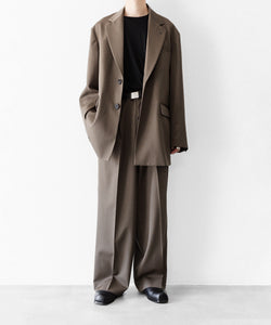 ssstein / シュタイン】EASY LONG WIDE TROUSERS (2/90 WOOL GABARDINE ssstein / シュタイン】EASY LONG WIDE TROUSERS (2/90 WOOL GABARDINE
