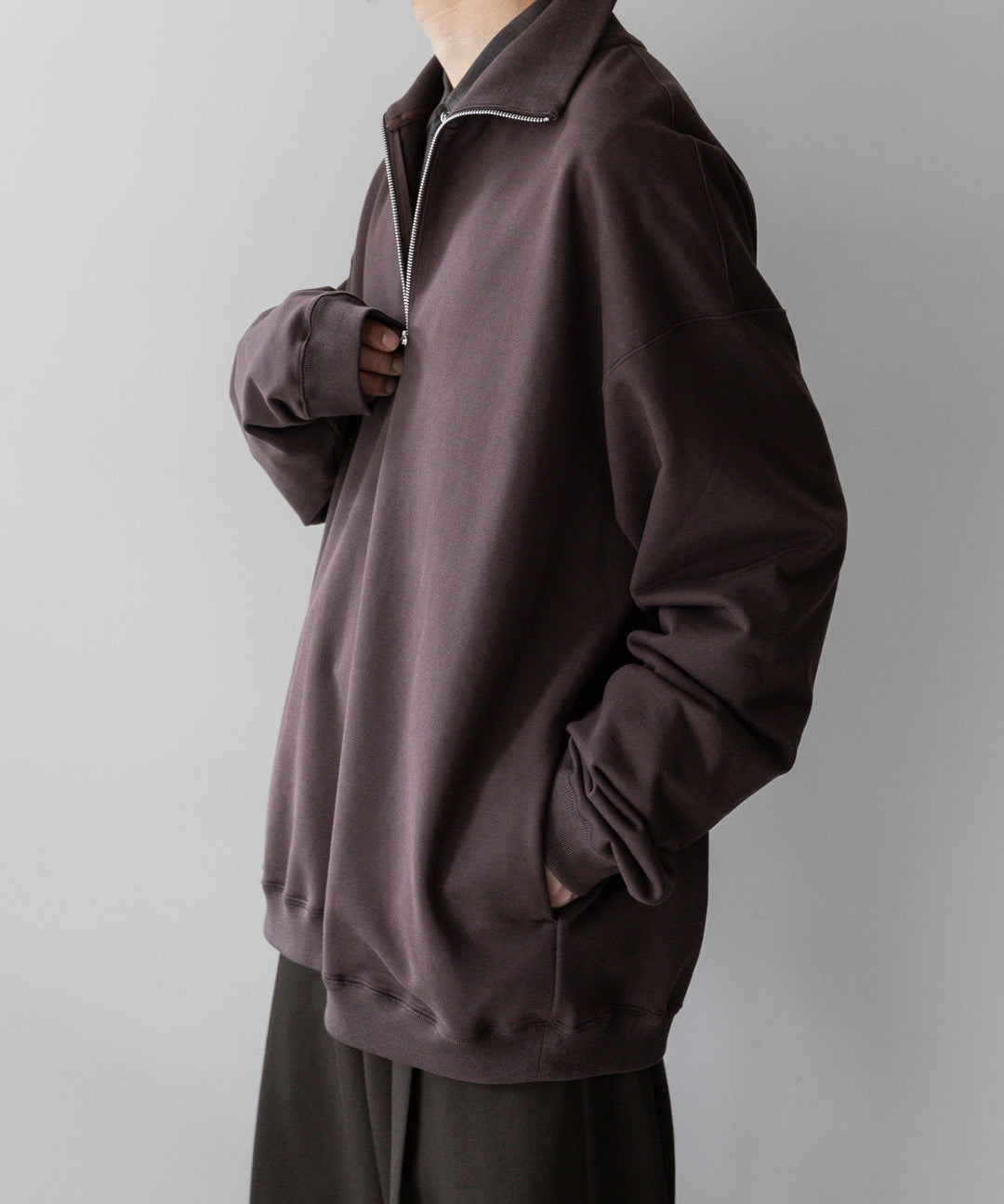 KANEMASA PHIL. カネマサフィル 23AW EXCLUSIVE - 36G SUPER FINE GAUGE HALF ZIP PULLOVER - BROWN sessionセッション福岡セレクトショップ公式通販サイト