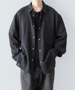 画像をギャラリービューアに読み込む, phebus フィーバス WOOL AMUNZEN SHIRTのCHARCOAL 公式通販サイトsession福岡セレクトショップ
