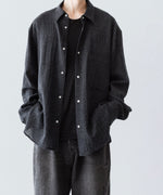 画像をギャラリービューアに読み込む, phebus フィーバス WOOL AMUNZEN SHIRTのCHARCOAL 公式通販サイトsession福岡セレクトショップ
