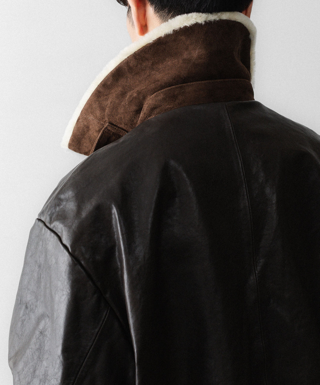 ssstein(シュタイン)のMOUTON COLLAR CALF ZIP JACKET - DARK BROWNの公式通販サイトsession福岡セレクトショップ