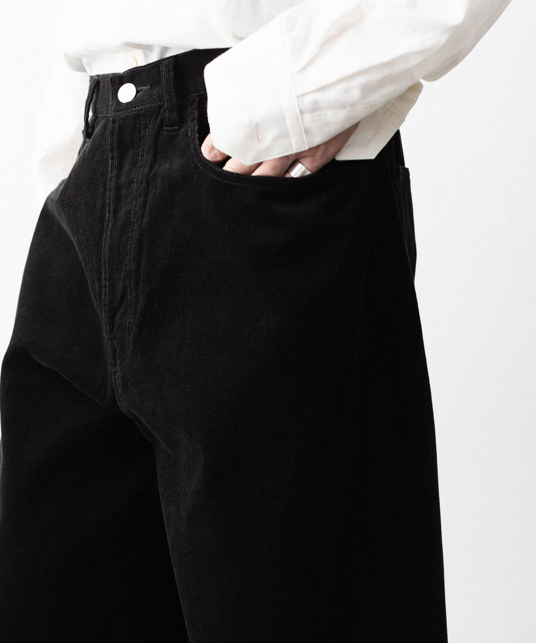 ssstein(シュタイン)のVINTAGE CORDUROY ROUND PANTS - BLACKの公式通販サイトsession福岡セレクトショップ