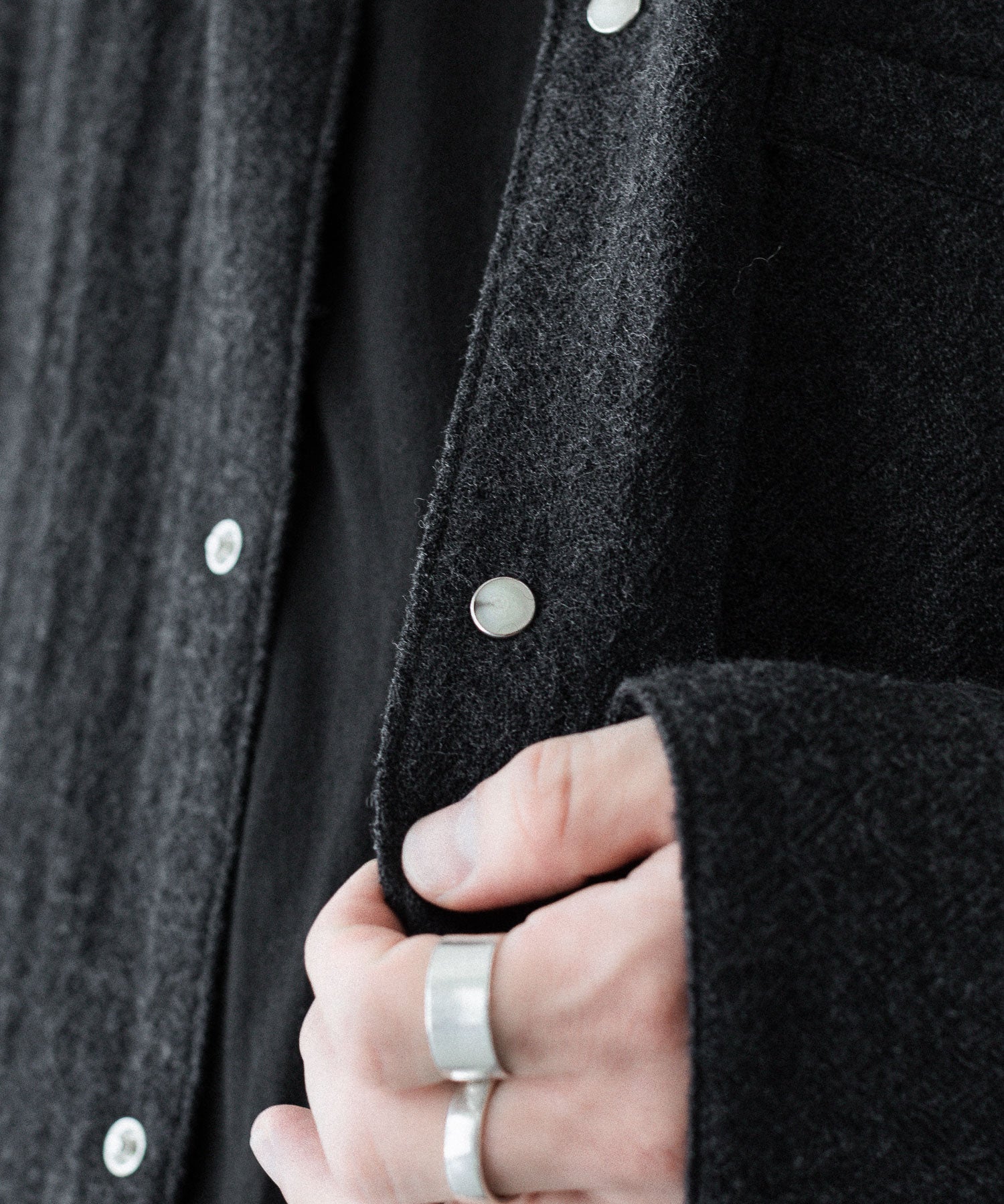 phebus フィーバス WOOL AMUNZEN SHIRTのCHARCOAL 公式通販サイトsession福岡セレクトショップ