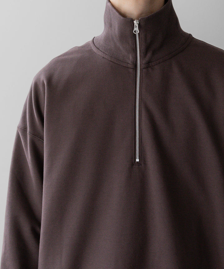 KANEMASA PHIL. カネマサフィル 23AW EXCLUSIVE - 36G SUPER FINE GAUGE HALF ZIP PULLOVER - BROWN sessionセッション福岡セレクトショップ公式通販サイト