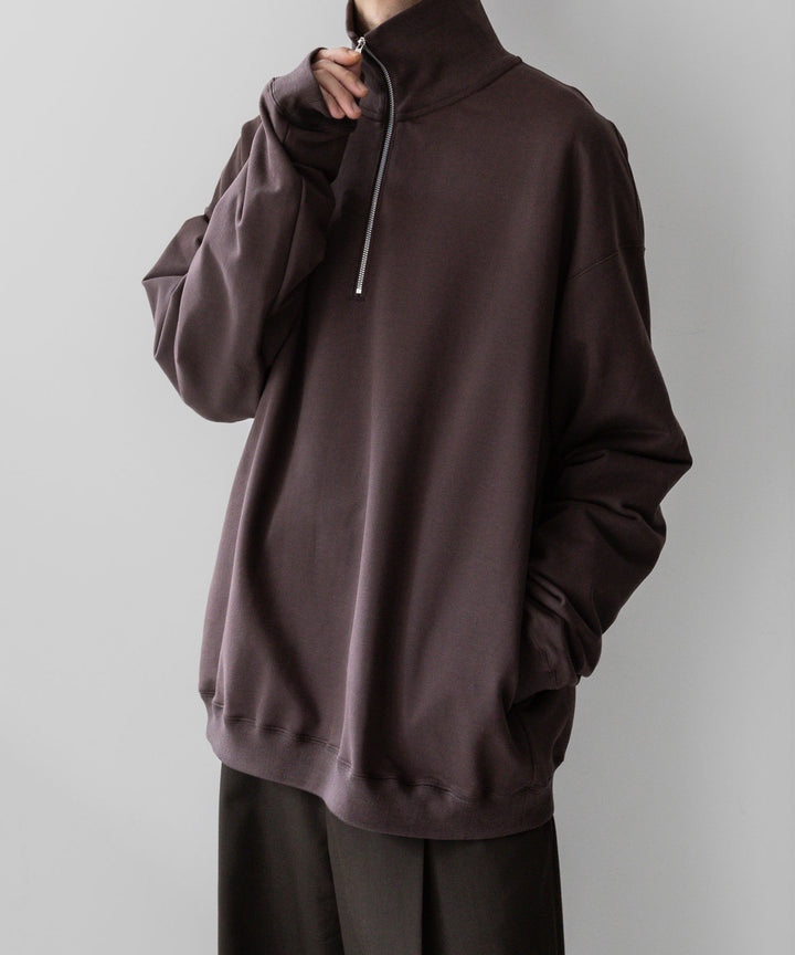 KANEMASA PHIL. カネマサフィル 23AW EXCLUSIVE - 36G SUPER FINE GAUGE HALF ZIP PULLOVER - BROWN sessionセッション福岡セレクトショップ公式通販サイト