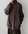 【KANEMASA PHIL.】EXCLUSIVE - 36G SUPER FINE GAUGE HALF ZIP PULLOVER - BROWN