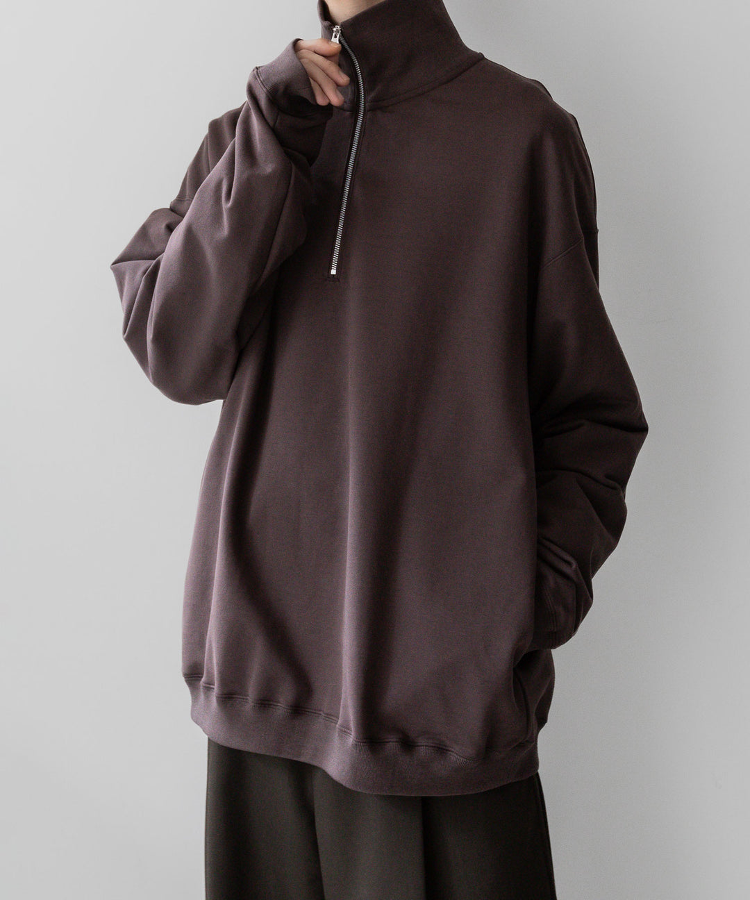 KANEMASA PHIL. カネマサフィル 23AW EXCLUSIVE - 36G SUPER FINE GAUGE HALF ZIP PULLOVER - BROWN sessionセッション福岡セレクトショップ公式通販サイト