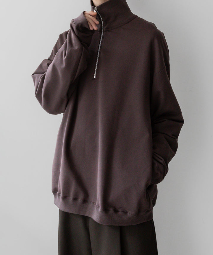 KANEMASA PHIL. カネマサフィル 23AW EXCLUSIVE - 36G SUPER FINE GAUGE HALF ZIP PULLOVER - BROWN sessionセッション福岡セレクトショップ公式通販サイト