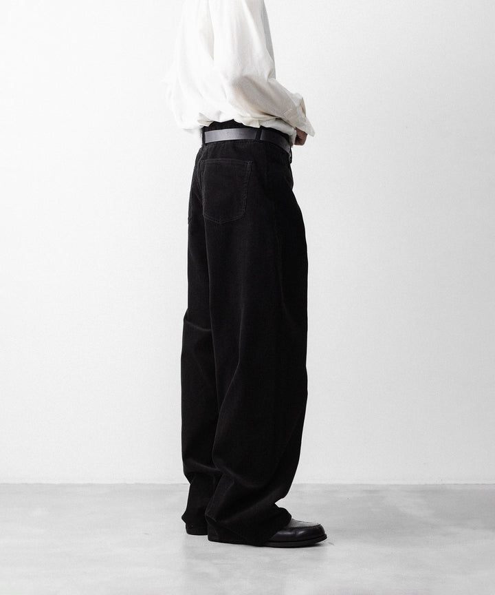 ssstein(シュタイン)のVINTAGE CORDUROY ROUND PANTS - BLACKの公式通販サイトsession福岡セレクトショップ