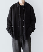 画像をギャラリービューアに読み込む, phebus フィーバス WOOL AMUNZEN SHIRTのBLACK 公式通販サイトsession福岡セレクトショップ
