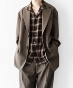 画像をギャラリービューアに読み込む, ssstein(シュタイン)のLY/VIS CHECK OVERSIZED OPEN COLLAR SS SHIRT - BROWN OMBREの公式通販サイトsession福岡セレクトショップ
