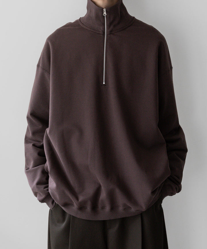 KANEMASA PHIL. カネマサフィル 23AW EXCLUSIVE - 36G SUPER FINE GAUGE HALF ZIP PULLOVER - BROWN sessionセッション福岡セレクトショップ公式通販サイト