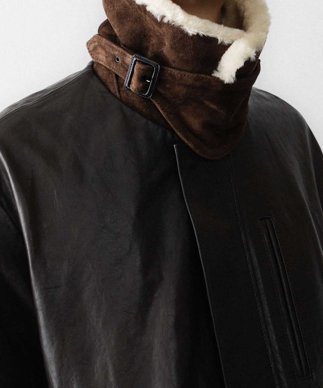 ssstein(シュタイン)のMOUTON COLLAR CALF ZIP JACKET - DARK BROWNの公式通販サイトsession福岡セレクトショップ