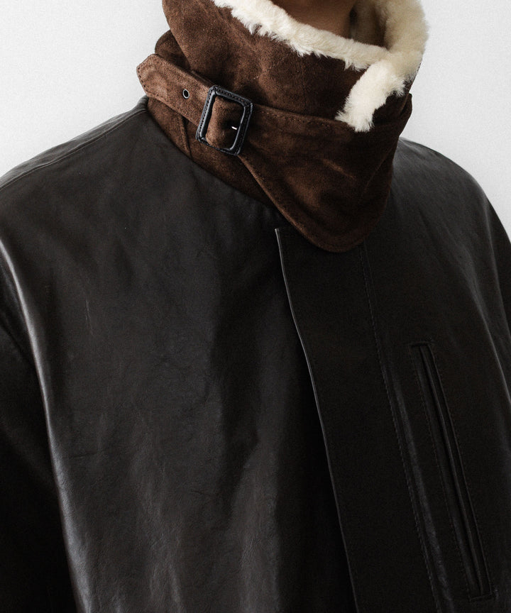 ssstein(シュタイン)のMOUTON COLLAR CALF ZIP JACKET - DARK BROWNの公式通販サイトsession福岡セレクトショップ