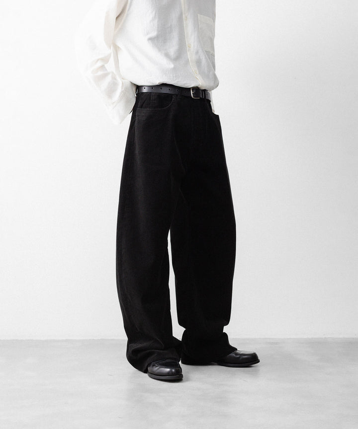 ssstein(シュタイン)のVINTAGE CORDUROY ROUND PANTS - BLACKの公式通販サイトsession福岡セレクトショップ