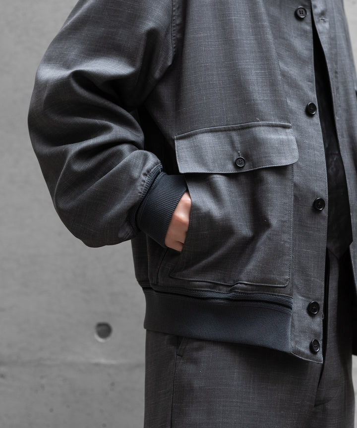 INTÉRIM(インテリム)のHYPER BIG VIRGIN WOOL SILK MOHAIR SUITING RIBBED JACKET - M.GRAY 公式通販サイトsession福岡セレクトショップ
