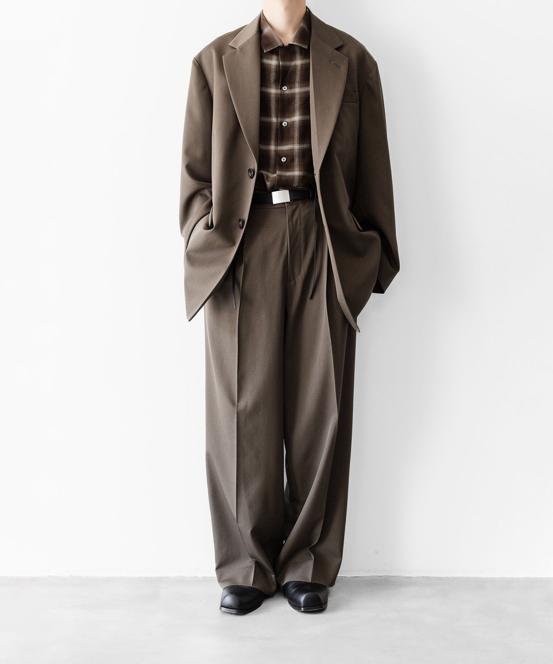ssstein(シュタイン)のLY/VIS CHECK OVERSIZED OPEN COLLAR SS SHIRT - BROWN OMBREの公式通販サイトsession福岡セレクトショップ