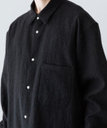画像をギャラリービューアに読み込む, phebus フィーバス WOOL AMUNZEN SHIRTのBLACK 公式通販サイトsession福岡セレクトショップ
