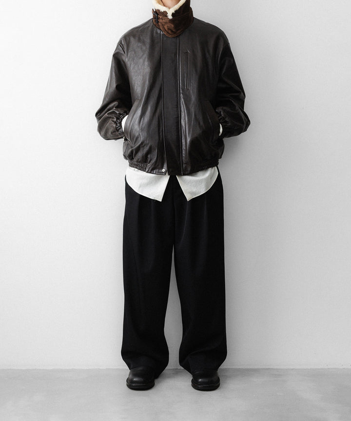 ssstein(シュタイン)のMOUTON COLLAR CALF ZIP JACKET - DARK BROWNの公式通販サイトsession福岡セレクトショップ