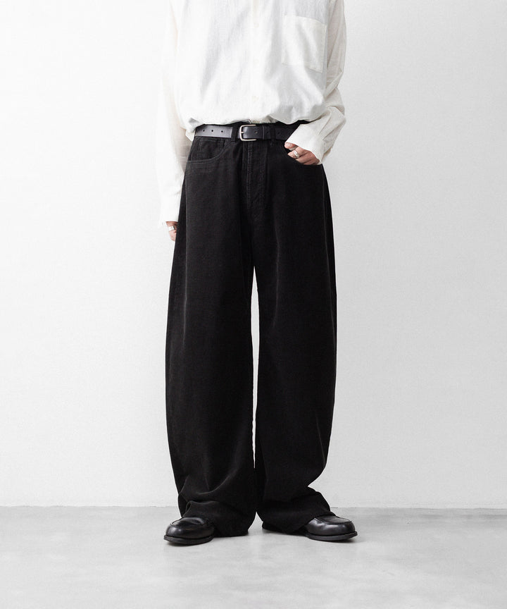 ssstein(シュタイン)のVINTAGE CORDUROY ROUND PANTS - BLACKの公式通販サイトsession福岡セレクトショップ