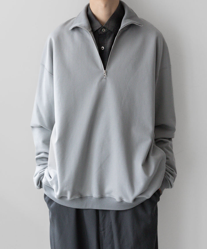 KANEMASA PHIL. カネマサフィル 23AW EXCLUSIVE - 36G SUPER FINE GAUGE HALF ZIP PULLOVER - LIGHT GRAY sessionセッション福岡セレクトショップ公式通販サイト