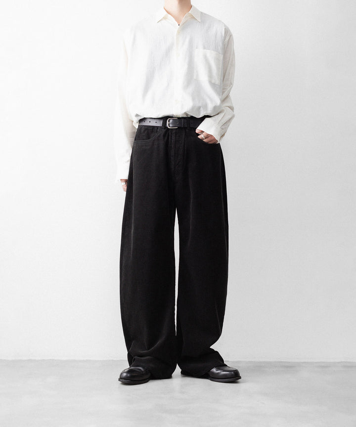 ssstein(シュタイン)のVINTAGE CORDUROY ROUND PANTS - BLACKの公式通販サイトsession福岡セレクトショップ