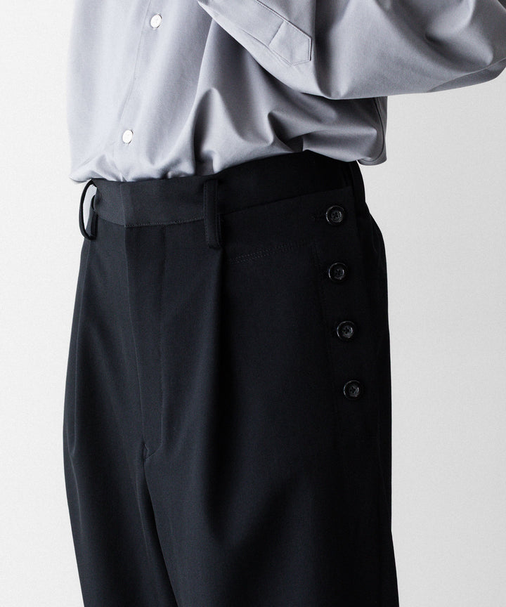 UJOH ウジョーのBUTTON LINE CLOSURE PNTのBLACK 公式通販サイトsession福岡セレクトショップ