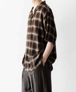 ssstein / シュタイン】LY/VIS CHECK OVERSIZED OPEN COLLAR SS SHIRT