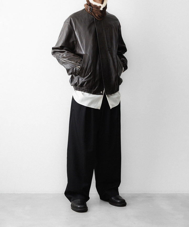 ssstein(シュタイン)のMOUTON COLLAR CALF ZIP JACKET - DARK BROWNの公式通販サイトsession福岡セレクトショップ