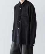 画像をギャラリービューアに読み込む, phebus フィーバス WOOL AMUNZEN SHIRTのBLACK 公式通販サイトsession福岡セレクトショップ
