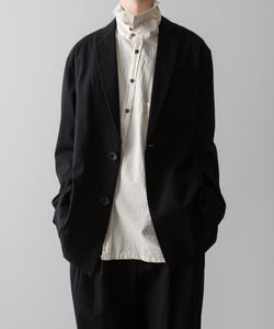 【 The Viridi-anne 】DIAGONAL OPEN HIGH NECK SHIRT - ECRU