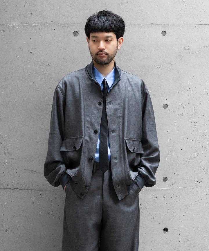 INTÉRIM(インテリム)のHYPER BIG VIRGIN WOOL SILK MOHAIR SUITING RIBBED JACKET - M.GRAY 公式通販サイトsession福岡セレクトショップ
