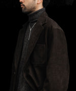 画像をギャラリービューアに読み込む, ssstein(シュタイン)のCOW NUBUCK BLAZER - DARK BROWNの公式通販サイトsession福岡セレクトショップ
