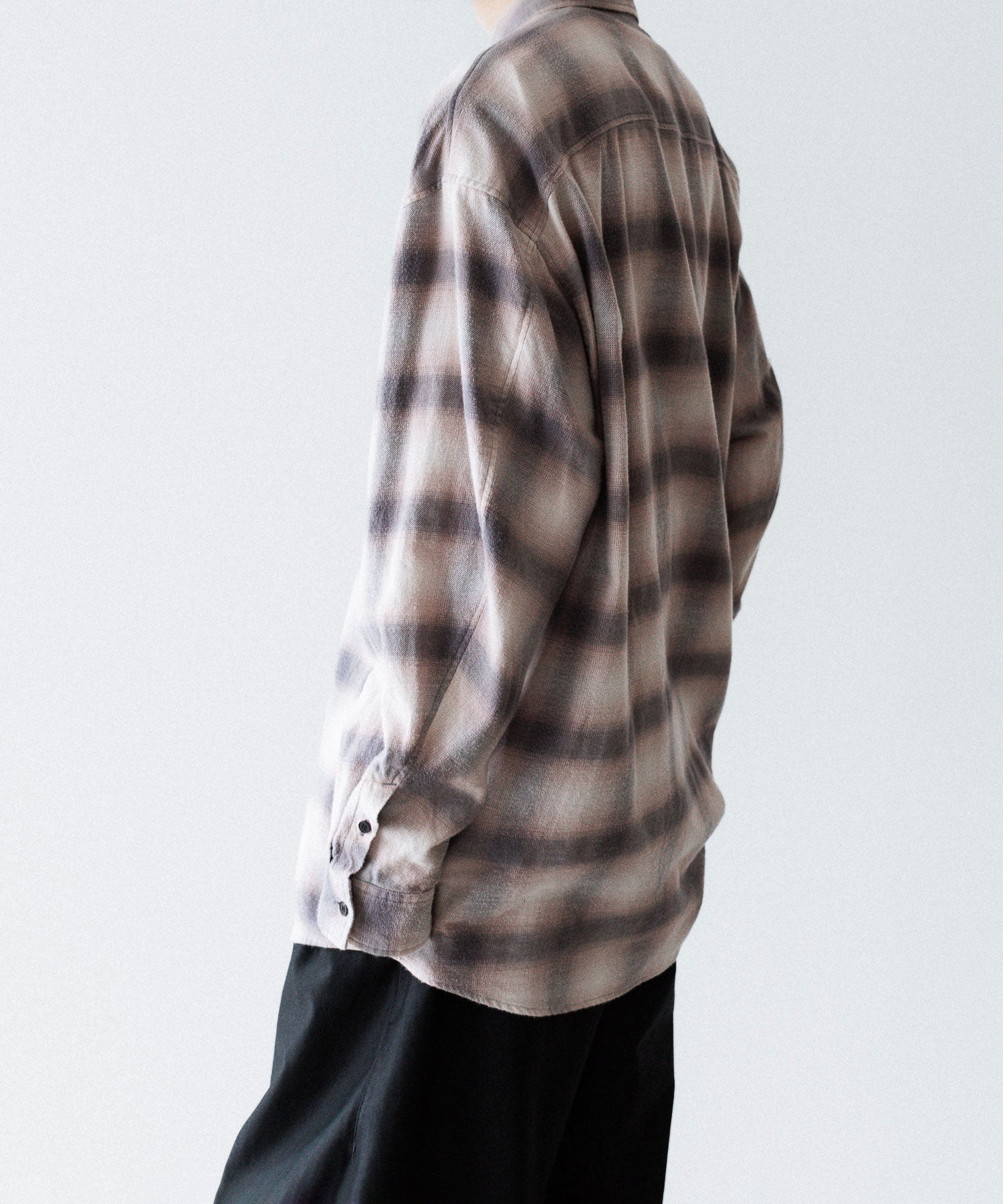【 VEIN 】ORGANIC COTTON OMBRE CHECK L/S SHIRT - C.GRAY公式通販サイトsession福岡セレクトショップ