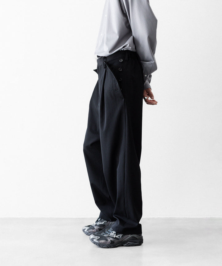 UJOH ウジョーのBUTTON LINE CLOSURE PNTのBLACK 公式通販サイトsession福岡セレクトショップ