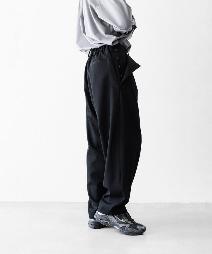 UJOH ウジョーのBUTTON LINE CLOSURE PNTのBLACK 公式通販サイトsession福岡セレクトショップ